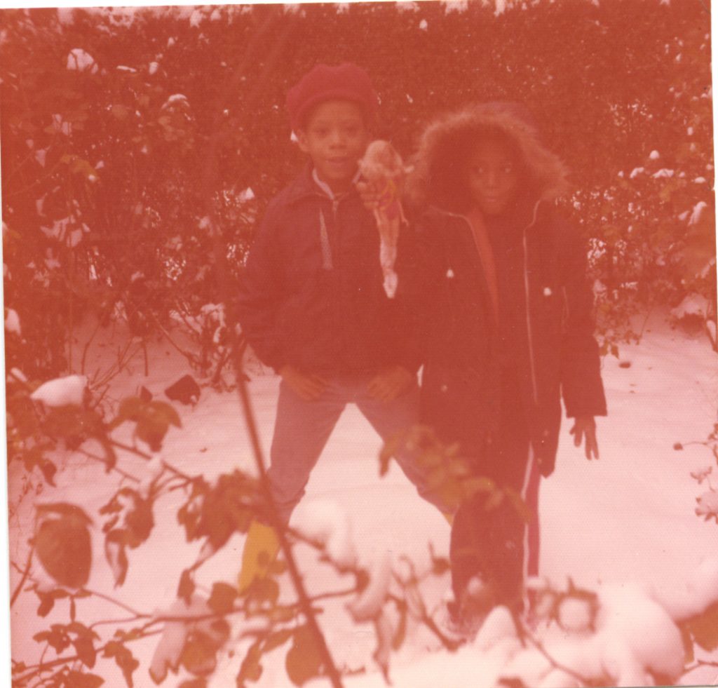 Young Debbie and Simon with his Barbie